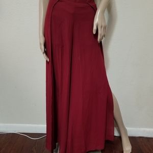 Burgundy palazzo pants